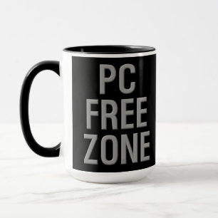 caneca preto PC Free Zone