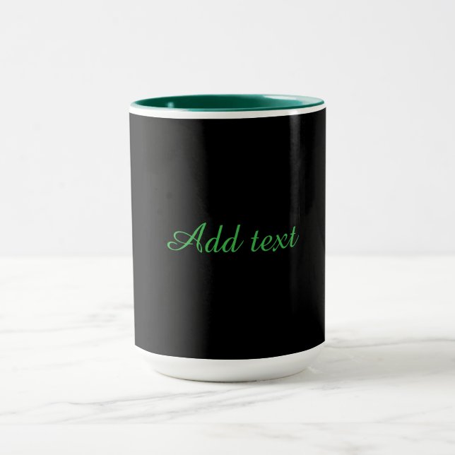 Caneca Preto-preto, simplesmente elegante, acabamento ver (Centro)