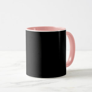 Caneca Preto-preto, simplesmente elegante, rosa tri