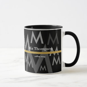 Caneca preto super elegante e moderno personalizado