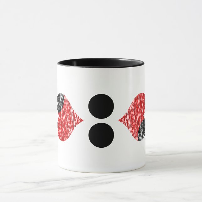Caneca Preto & Vermelho (Centro)