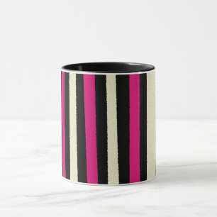 Caneca Preto Vermelho Branco Faixa Legal Padrões Simples