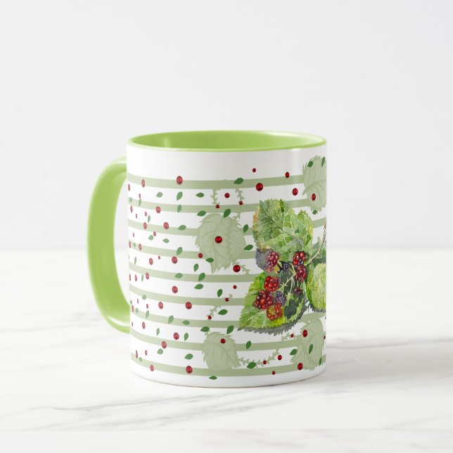 Caneca PretoBerry verde e vermelho (Frente Esquerda)