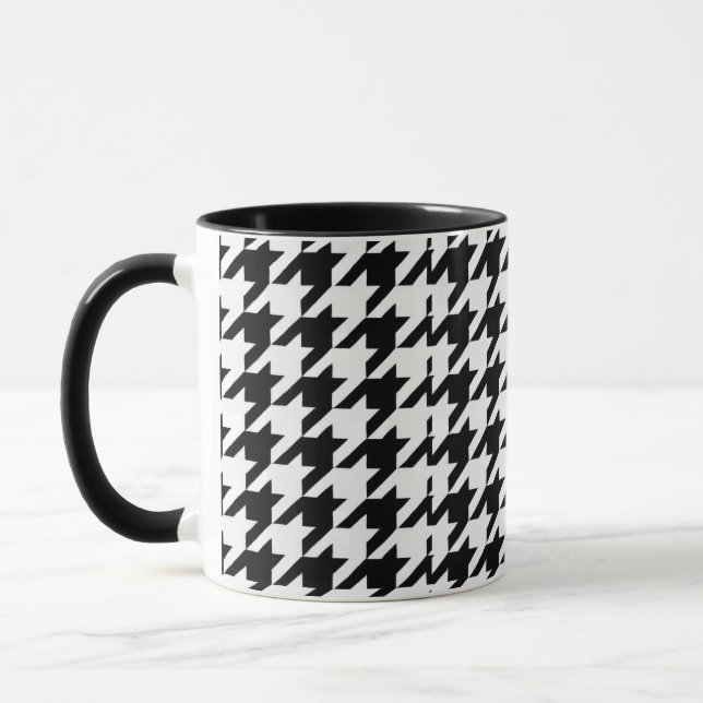 Caneca Pretty Black White Houndstooth (Esquerda)