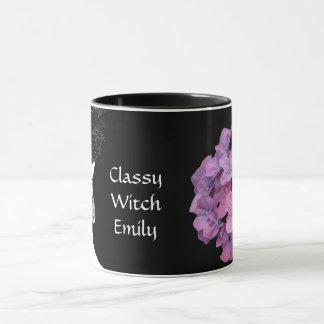 Caneca Pretty pink floral fashion girl face femme mug