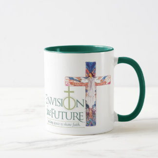 Caneca Preveja com cruz, café 2 da benevolência