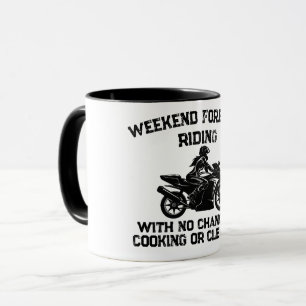 Caneca Previsão de fim de semana de passeio... Piadas de