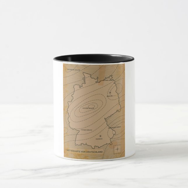 Caneca Previsão do Tempo na Alemanha (Centro)
