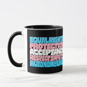 Caneca PRIDE Direitos de transmissão sinalizador de arte 