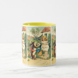 Caneca Primavera Bunny Vintage Páscoa Mug Holiday Girl