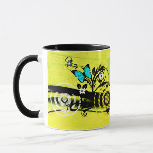 Caneca Primavera Explosão de canas cerâmicas