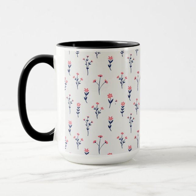 Caneca Primavera Flor Padrão Combo Floral (Esquerda)