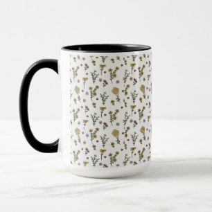 Caneca Primavera Flor Padrão Combo Floral