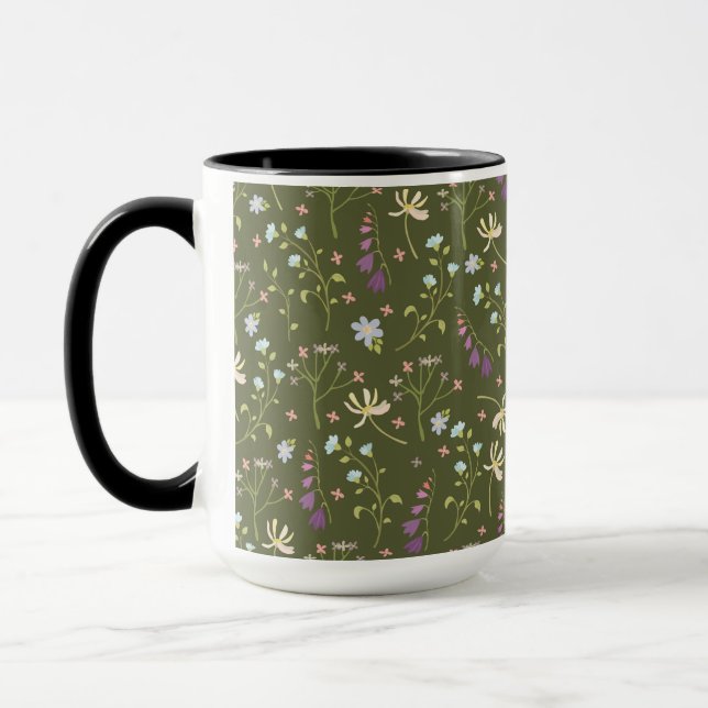 Caneca Primavera Flor Padrão Combo Floral (Esquerda)