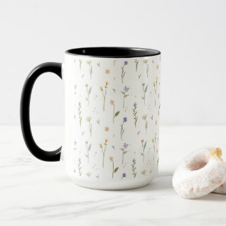 Caneca Primavera Flor Padrão Combo Floral