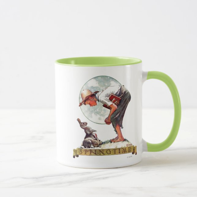 Caneca Primavera, menino 1935 com coelho (Direita)