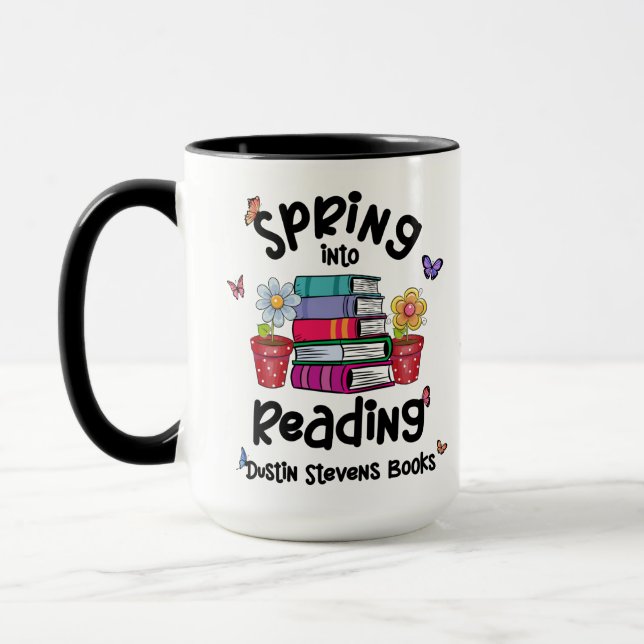Caneca Primavera Para Ler Os Livros Do Dustin Stevens (Esquerda)