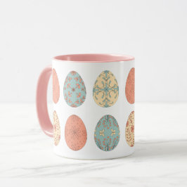 Caneca Primavera Vibes - Ovos com Padrão Floral Páscoa