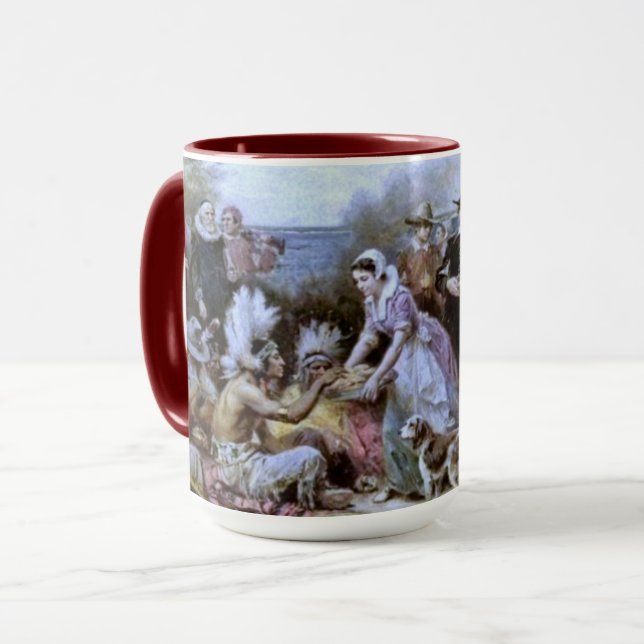 Caneca Primeira Ação de Graças: Jean Louis Ferris Mug (Frente Esquerda)
