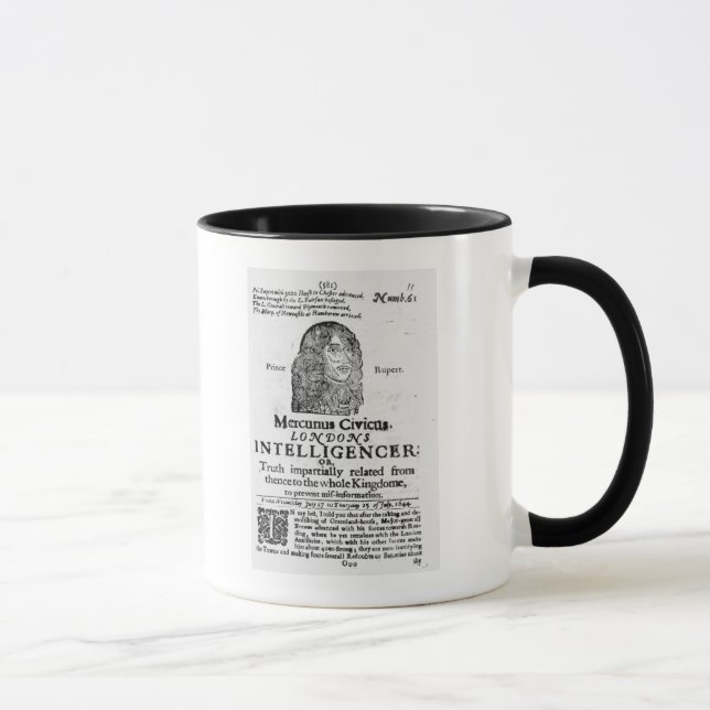 Caneca Primeira página 'de Mercurius Civicus (Direita)