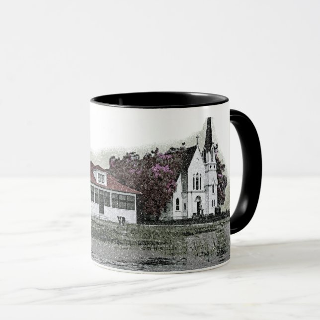 Caneca Primeira Tempestade de inverno em Harsens Island M (Frente Esquerda)