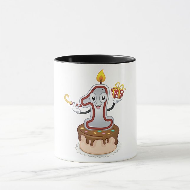 Caneca Primeiro Aniversário Mascot Mug (Criador carregado)