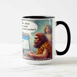 Caneca Primeiro Login do Yarg: Bancário como um Homem das