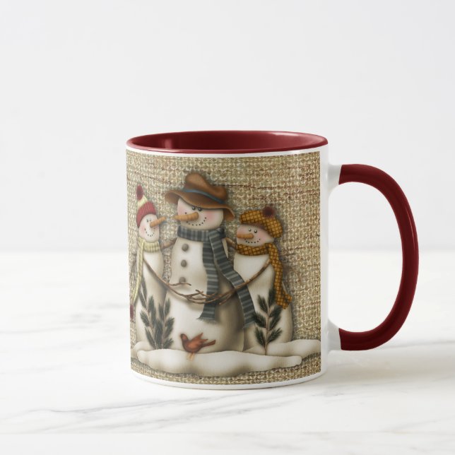 caneca primitiva do boneco de neve (Direita)