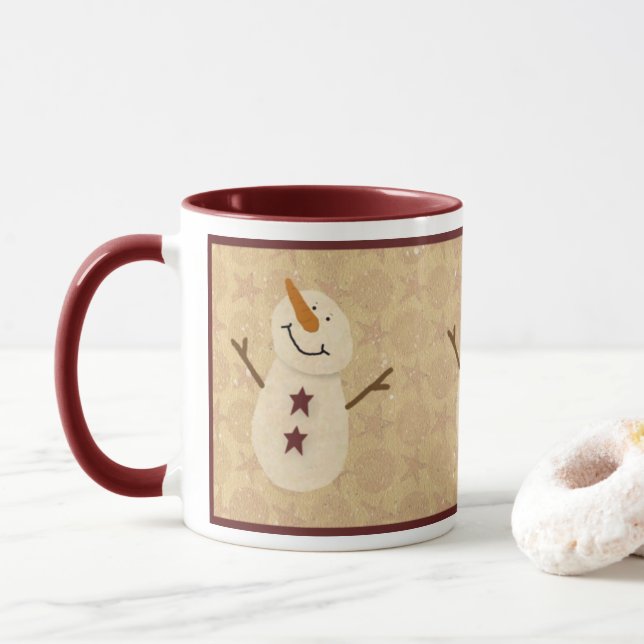 Caneca Primitivo Snowman Mug (Com Donut)