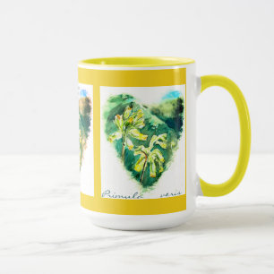 Caneca Primula veris Green Heart Cowslip Mug