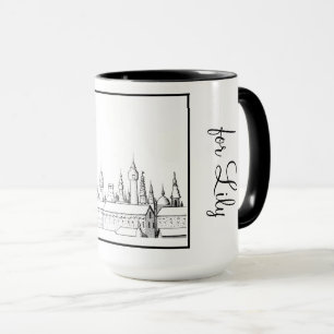 Caneca Princesa Castle Black and White #2 Ringer 15oz