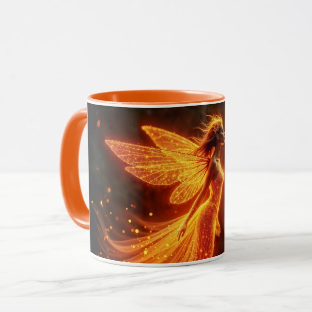 Caneca princesa luminosa de fogo giro na moda (Frente Esquerda)