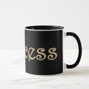 Caneca Princesa Preto e ouro personalizados