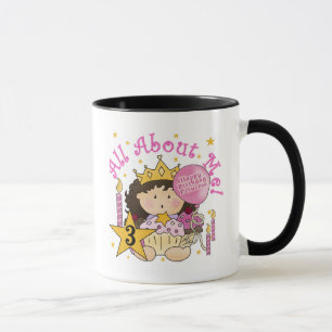 Caneca Princesa Tudo Sobre Mim aniversário de 3 anos Cami
