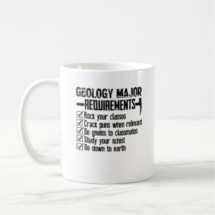 Caneca principal das exigências da geologia