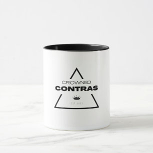 Caneca Prisma Geométrico Preto Branco - Contras