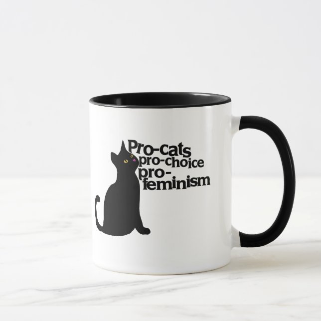 Caneca pró-feminismo pró-gatos (Direita)