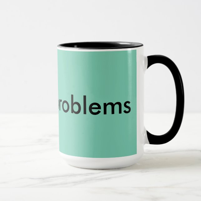 Caneca #problemas de enfermagem aqua e preto (Direita)