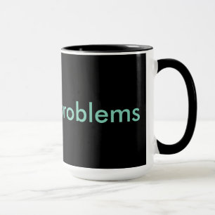 Caneca #problemas de enfermagem preto & aqua