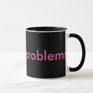 Caneca #problemas de enfermagem preto e rosa
