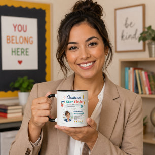 Caneca Procurador de Estrelas Coloridas para Professores 