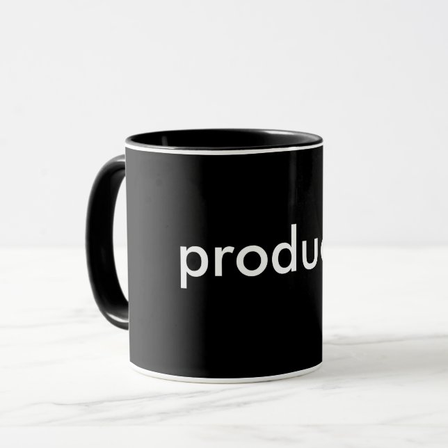 Caneca Produtor na rotulação corajosa (Frente Esquerda)