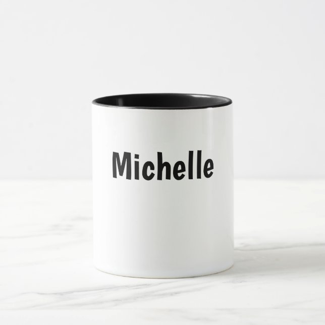 Caneca Professional Modern Minimalist Plain Own Name (Centro)
