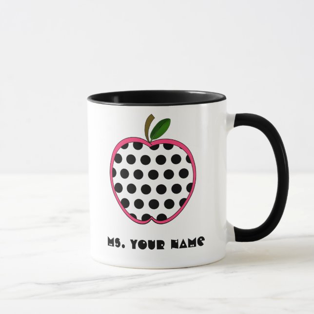 Caneca Professor de Apple das bolinhas (Direita)