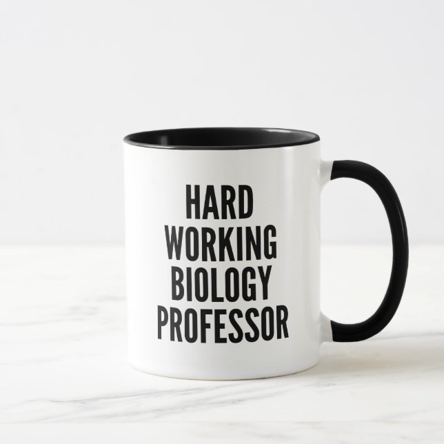 Caneca Professor de Biologia de Trabalho em duro (Direita)