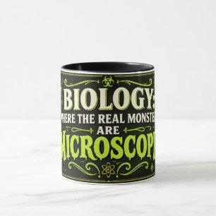 Caneca Professor de Biologia engraçado do Halloween Micro