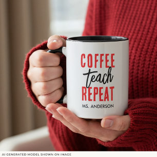 Caneca Professor de café personalizado para tipografia ne