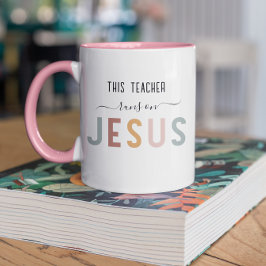 Caneca Professor de fé de Jesus Personalizado