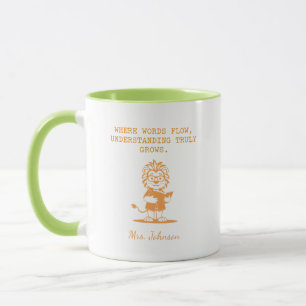 Caneca Professor de Inglês Cresce Compreensão Fluxo de Pa