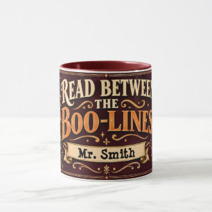 Caneca Professor de Inglês Personalizado no Halloween Lei